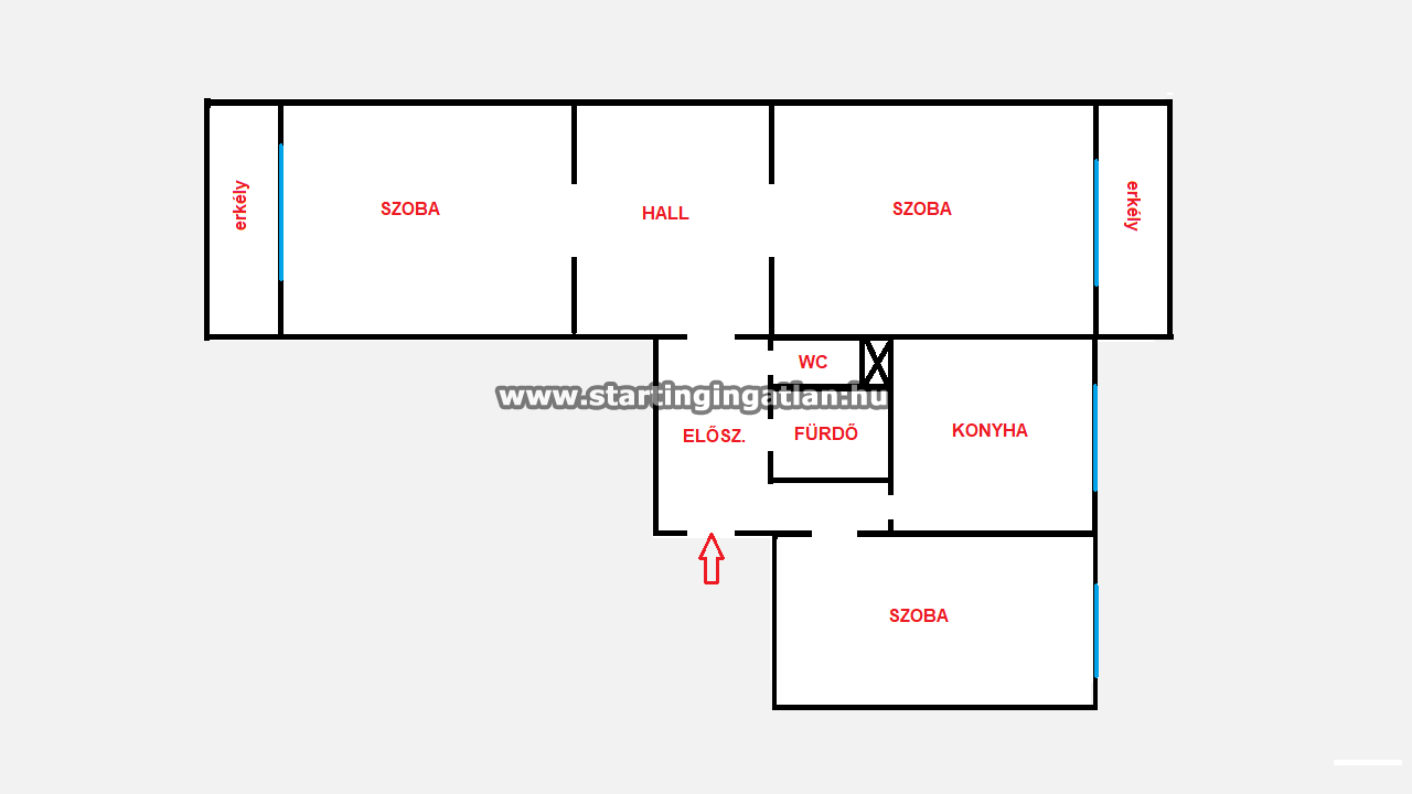 Eladó Panel lakás Budapest XV. kerület ingatlan alaprajz