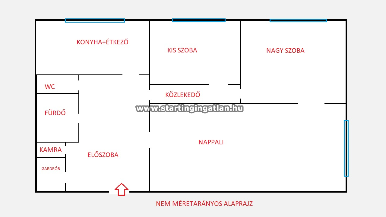 Eladó Panel lakás Budapest XV. kerület ingatlan alaprajz