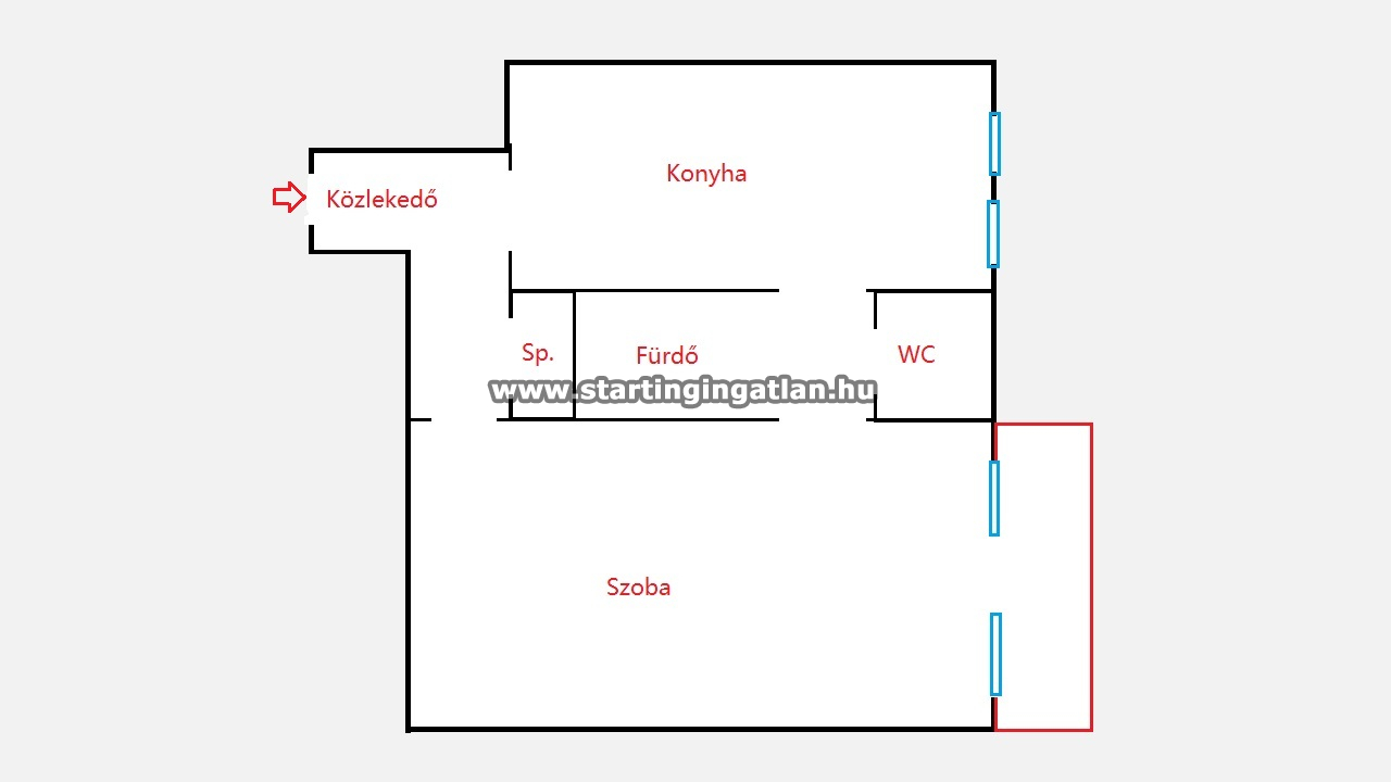 Eladó Tégla lakás Budapest XIV. kerület ingatlan alaprajz