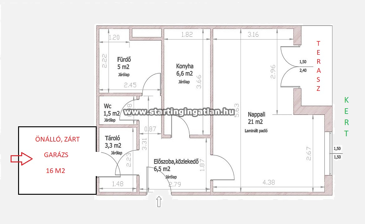 Eladó Tégla lakás Budapest IV. kerület ingatlan alaprajz