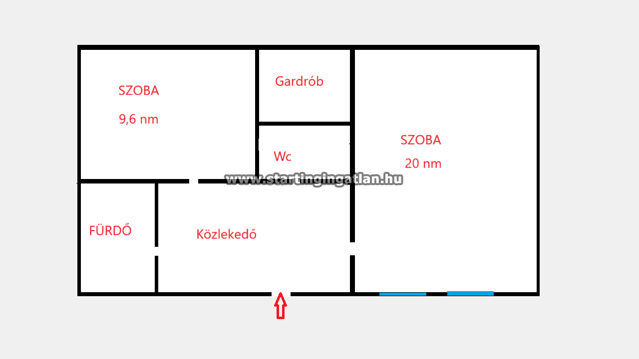 Eladó Tégla lakás Budapest VII. kerület ingatlan alaprajz