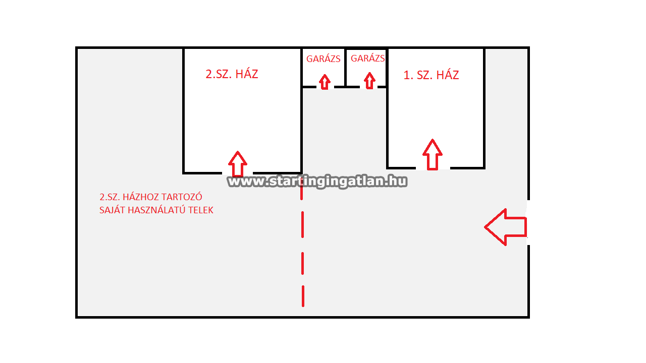 Eladó Ikerház Gyál ingatlan alaprajz