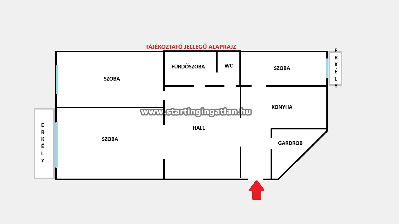Eladó Tégla lakás Budapest VII. kerület ingatlan alaprajz