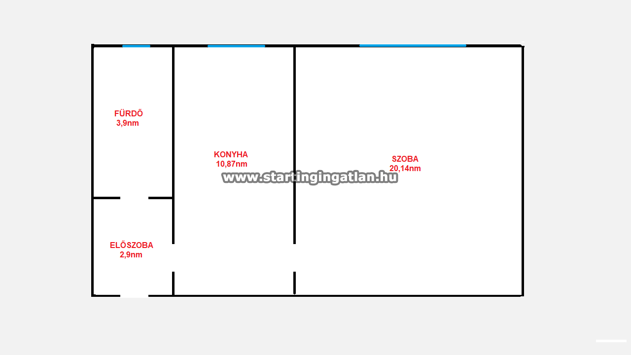 Eladó Tégla lakás Budapest XIII. kerület ingatlan alaprajz