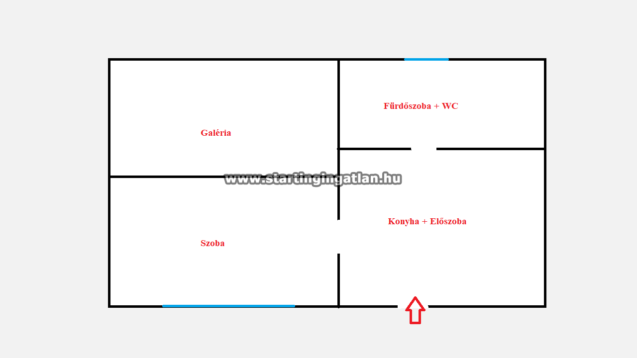 Eladó Tégla lakás Budapest IV. kerület ingatlan alaprajz