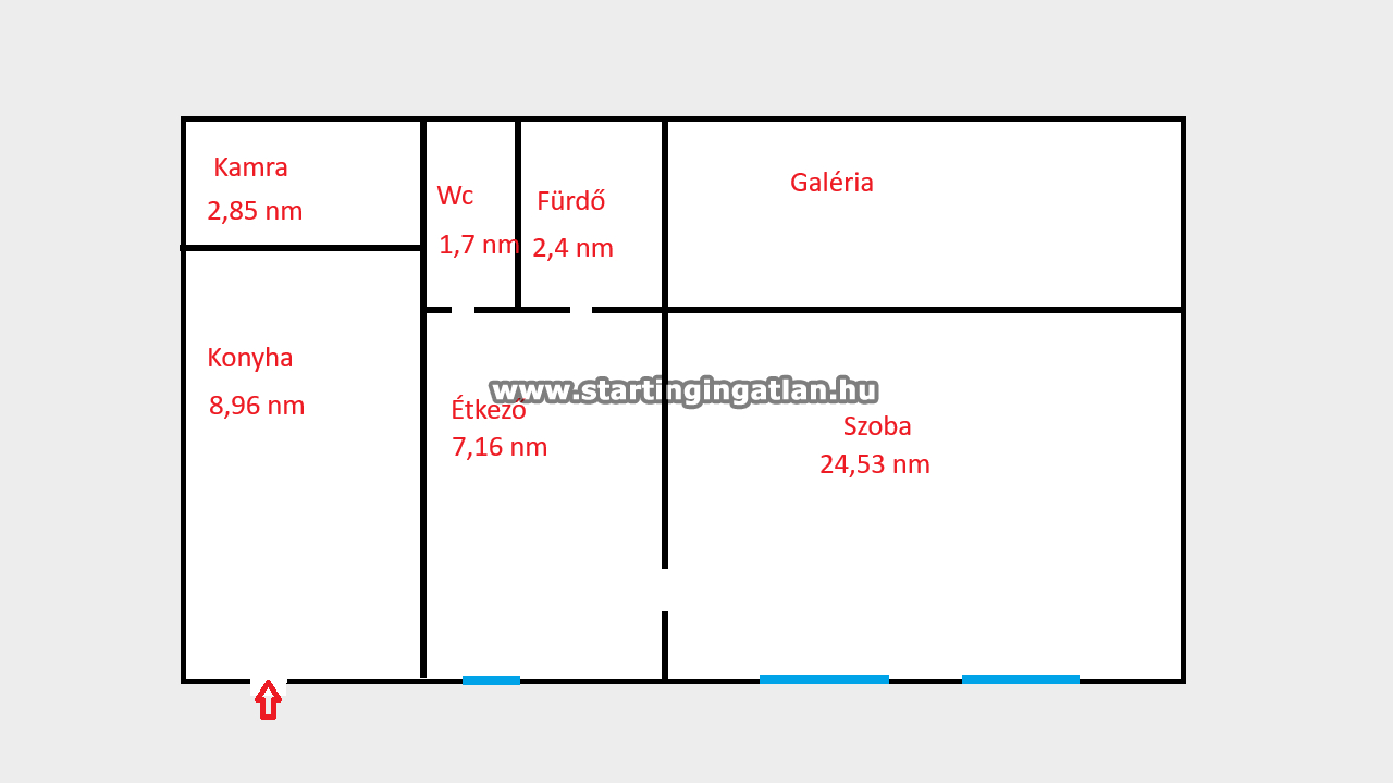 Eladó Tégla lakás Budapest VI. kerület ingatlan alaprajz