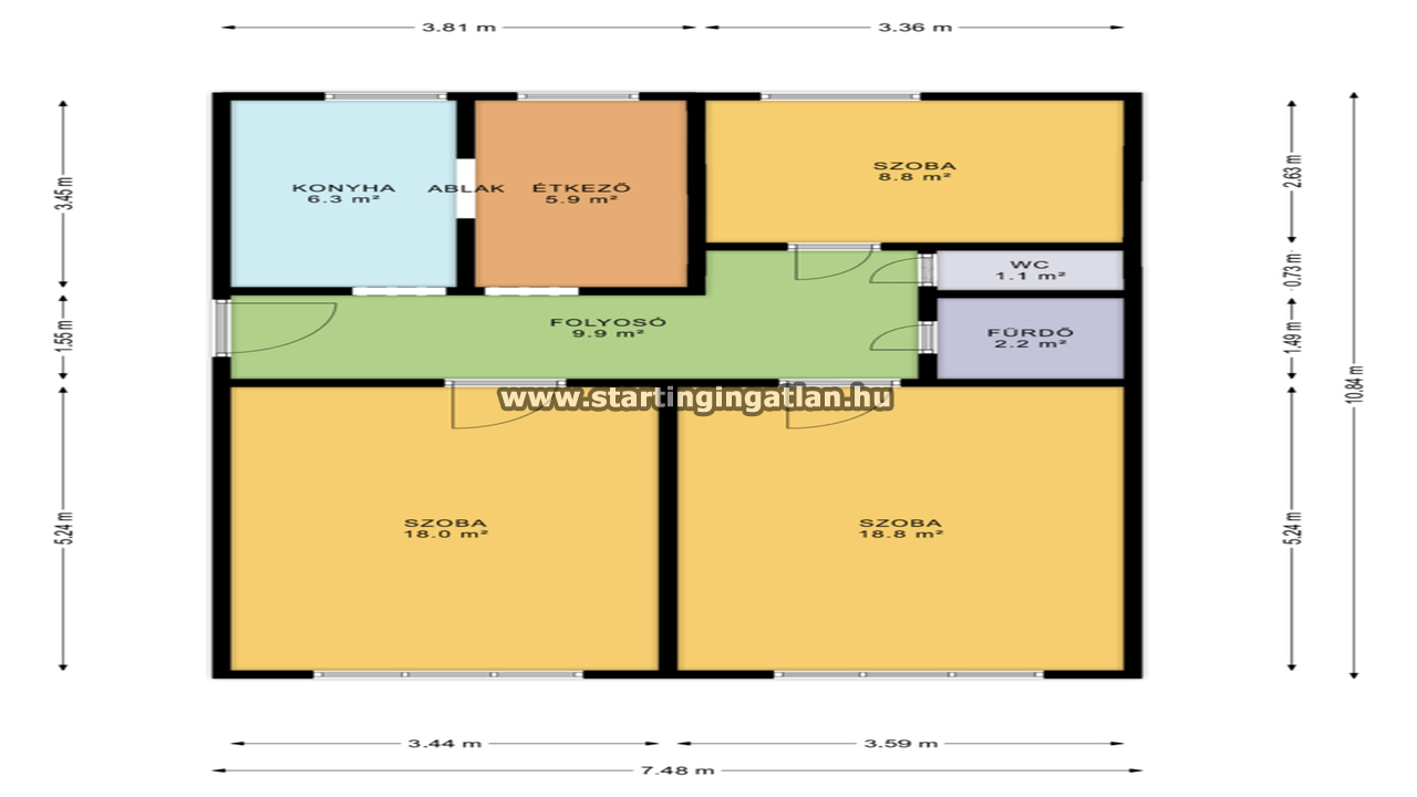 Eladó Panel lakás Budapest XI. kerület ingatlan alaprajz