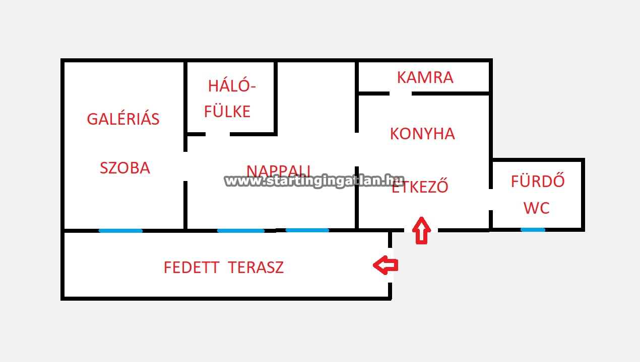 Eladó Tégla lakás Budapest IV. kerület ingatlan alaprajz