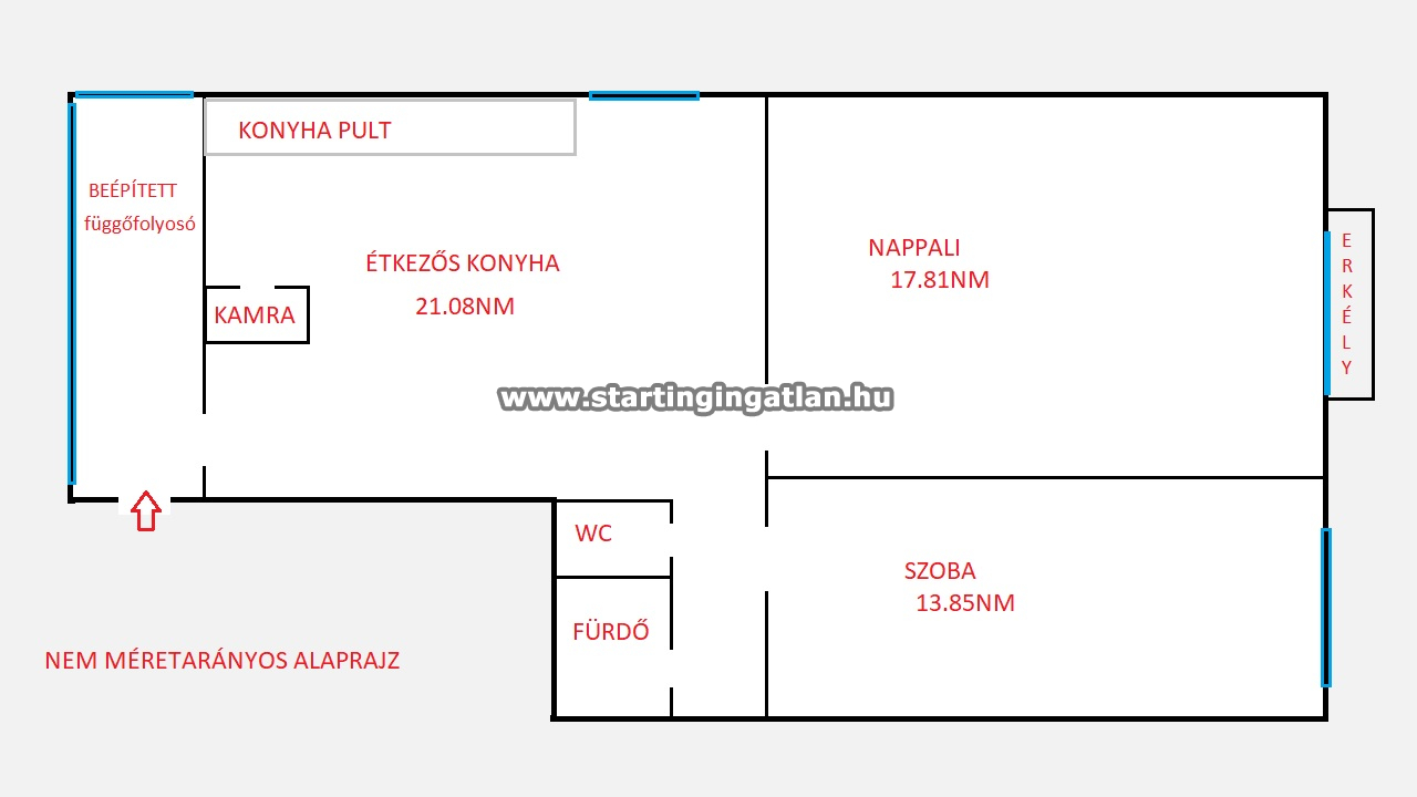 Eladó Panel lakás Budapest XIV. kerület ingatlan alaprajz