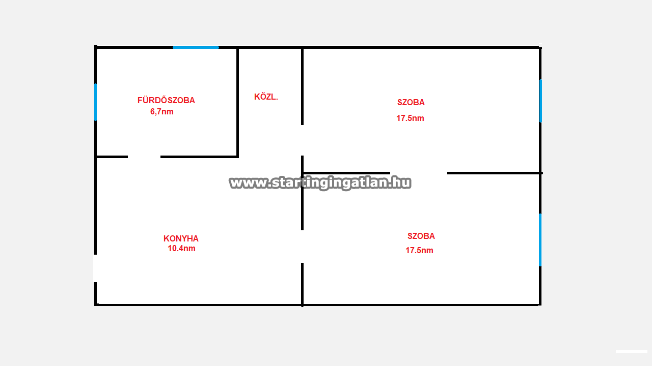 Eladó Tégla lakás Budapest XIII. kerület ingatlan alaprajz