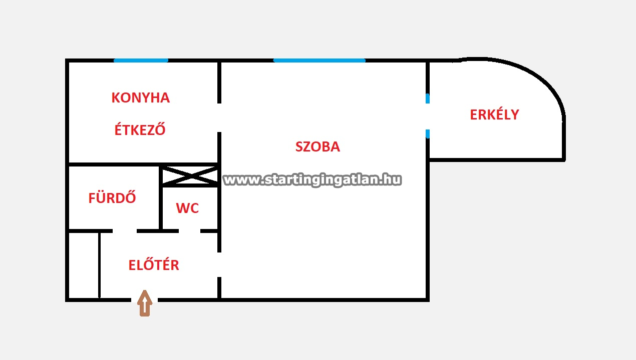 Eladó Panel lakás Budapest IV. kerület ingatlan alaprajz