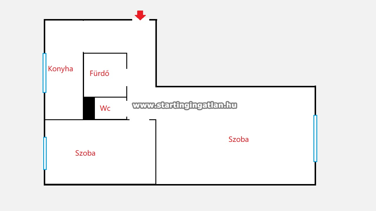 Eladó Panel lakás Budapest XV. kerület ingatlan alaprajz