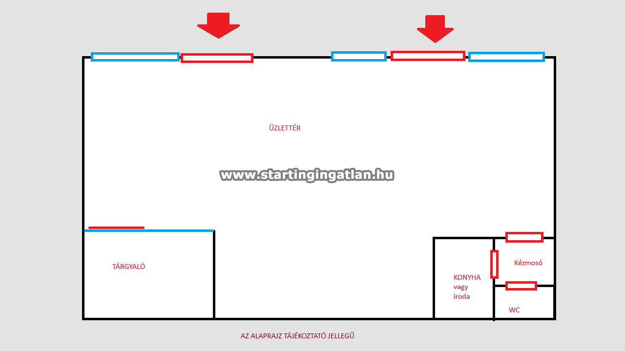 Eladó Üzlethelyiség Budapest X. kerület ingatlan alaprajz